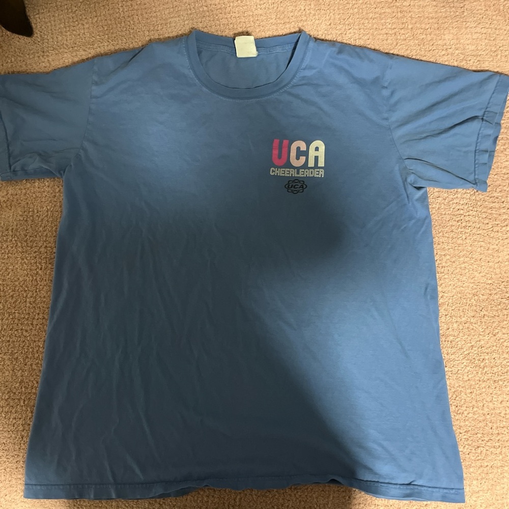 Blue UCA Cheerleader Men's T-Shirt